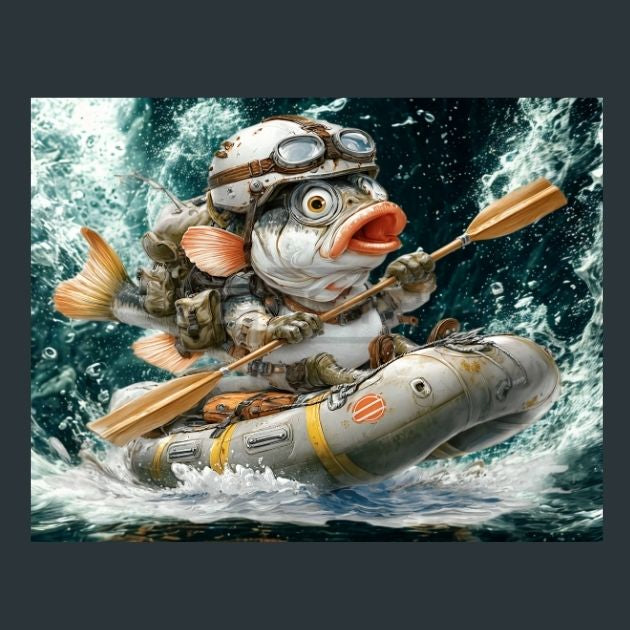 Fishing-Canoe-Fish-boat-1-Metal-Prints