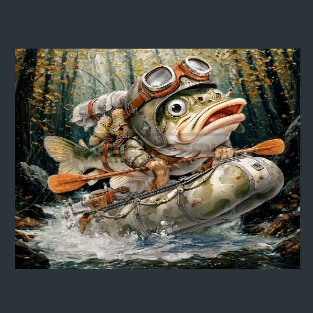 Fishing-Canoe-Fish-boat-2-Metal-Prints