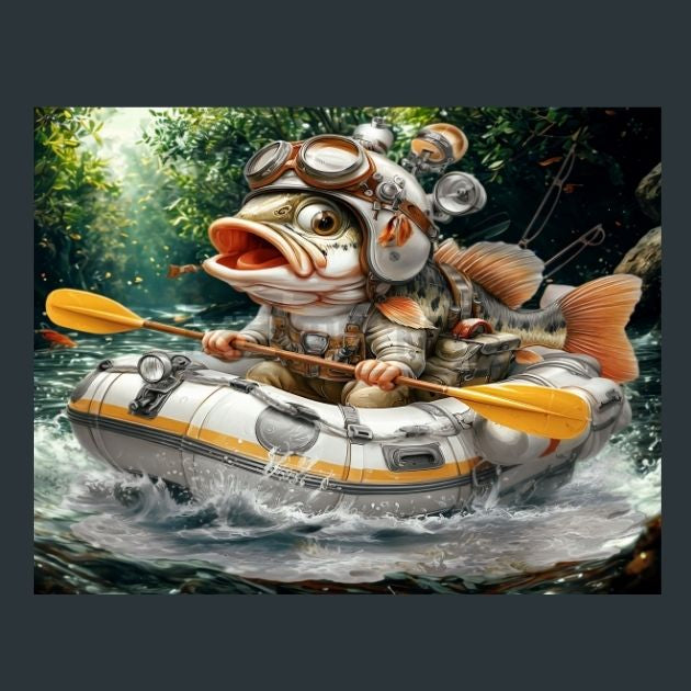 Fishing-Canoe-Fish-boat-7-Metal-Prints