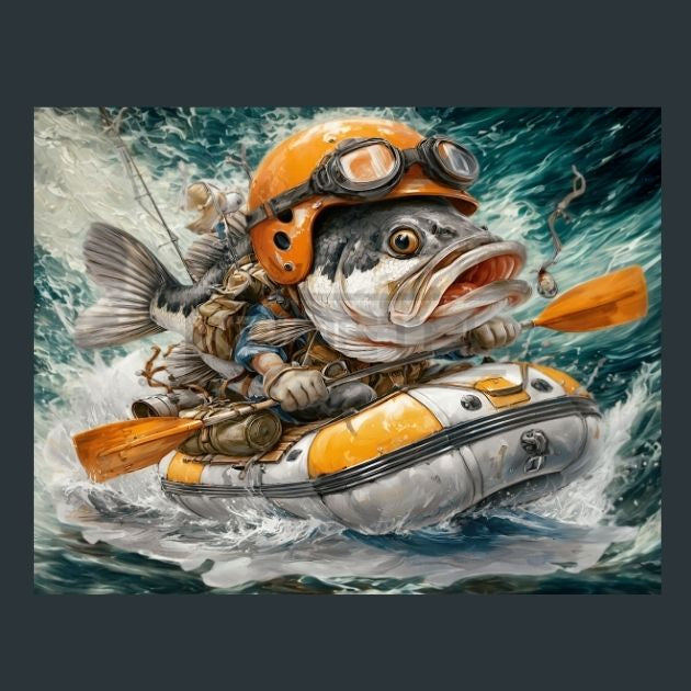 Fishing-Canoe-Fish-boat-8-Metal-Prints
