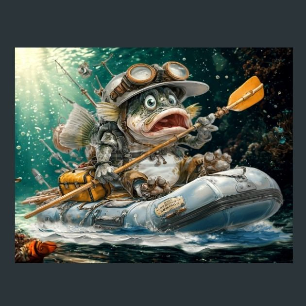 Fishing-Canoe-Fish-boat-9-Metal-Prints