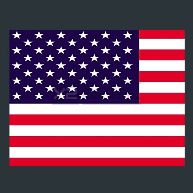 Flag 1 USA Metal Wall Art and Desktop Mouse Pad by X2Metal