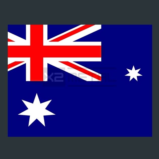 Flag 12 Australia Metal Wall Art and Desktop Mouse Pad by X2Metal