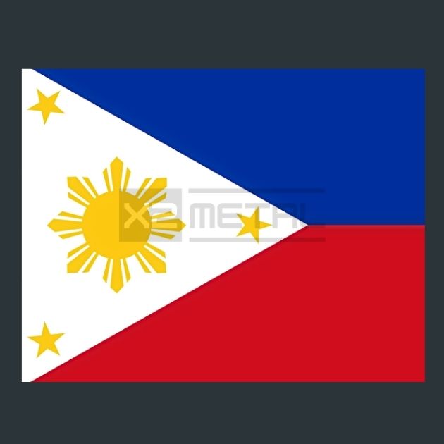 Flag 17 Philippines Metal Wall Art and Desktop Mouse Pad by X2Metal