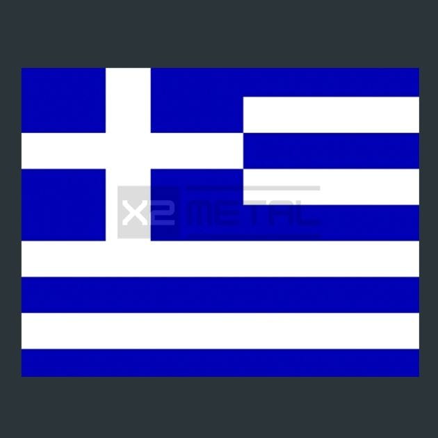 Flag 20 Greece Metal Wall Art and Desktop Mouse Pad by X2Metal