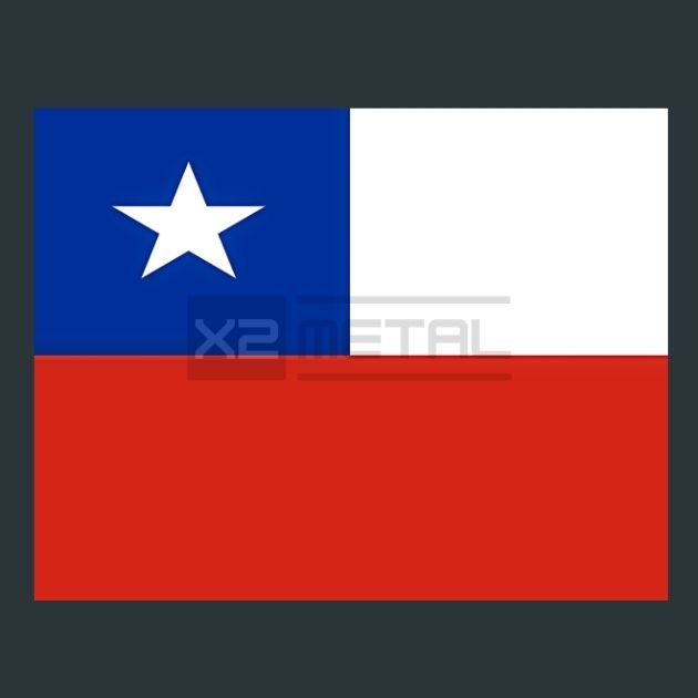Flag 23 Chile Metal Wall Art and Desktop Mouse Pad by X2Metal