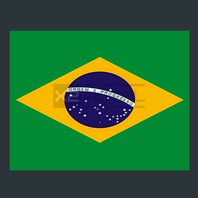 Flag 4 Brazil Metal Wall Art and Desktop Mouse Pad by X2Metal