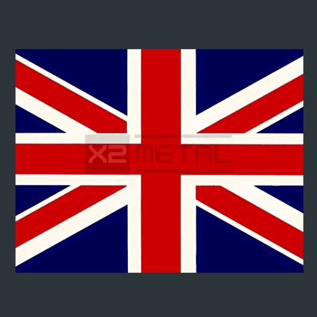 Flag 5 England Metal Wall Art and Desktop Mouse Pad by X2Metal