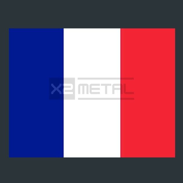 Flag 6 France Metal Wall Art and Desktop Mouse Pad by X2Metal