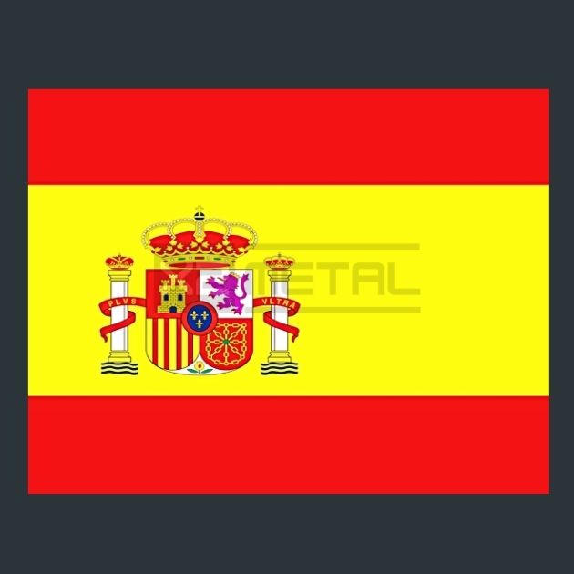 Flag 9 Spain Metal Wall Art and Desktop Mouse Pad by X2Metal