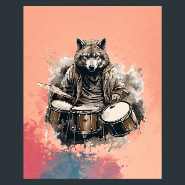 Flight in Focus Wolf Metal Wall Art and Desktop Mouse Pad by X2Metal