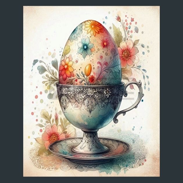 Floral-Egg-1-Metal-Prints