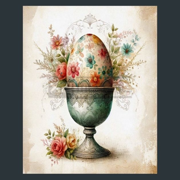 Floral-Egg-11-Metal-Prints