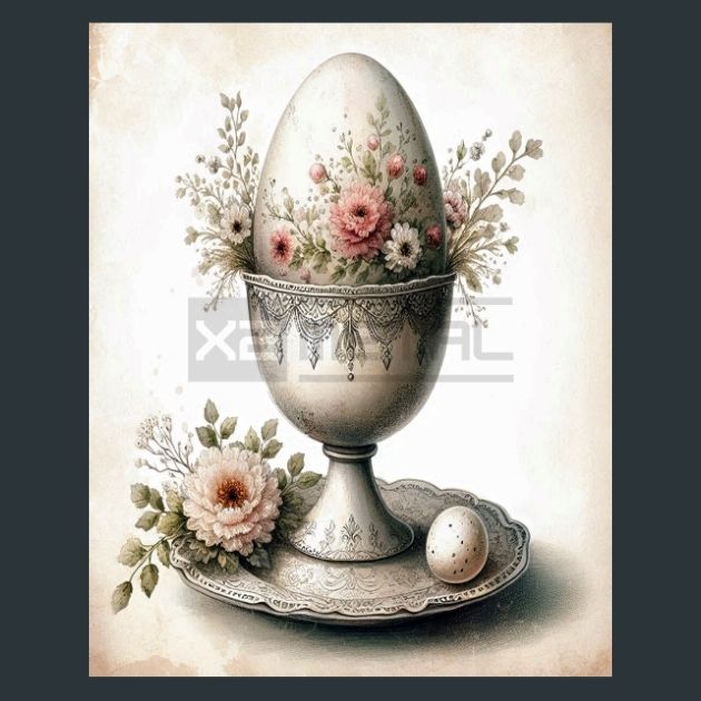 Floral-Egg-4-Metal-Prints