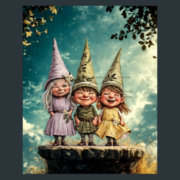 Floral_Gnome_2_metal_prints_posters_mouse_pads
