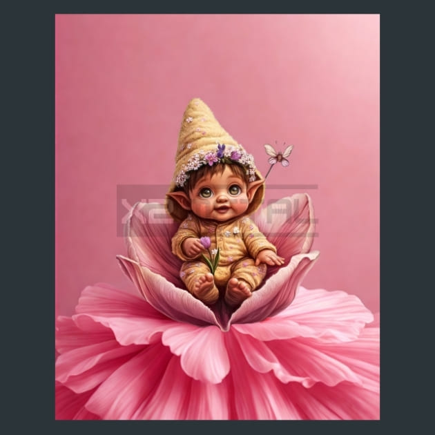Floral Gnome 3 Metal Wall Art and Desktop Mouse Pad by X2Metal