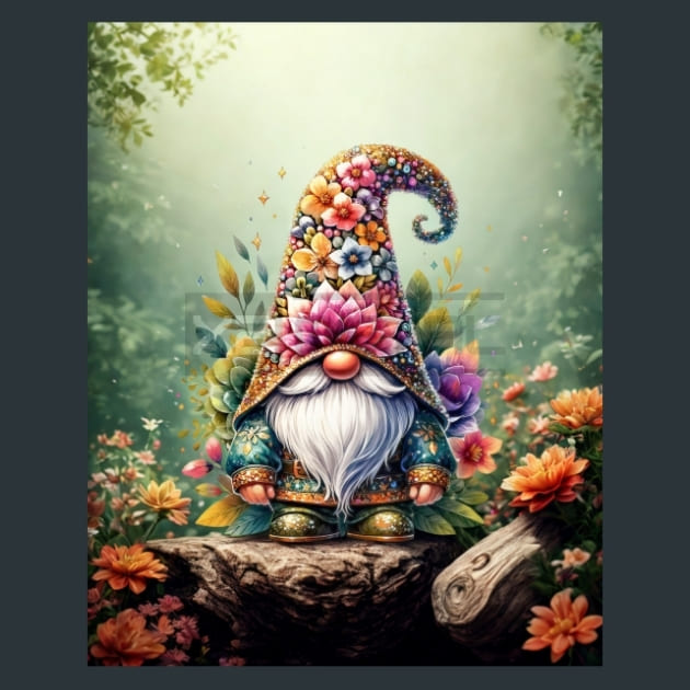 Floral_Spring_Gnomes_03_metal_prints_posters_mouse_pads