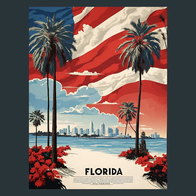 Florida Metal Wall Art and Desktop Mouse Pad by X2Metal