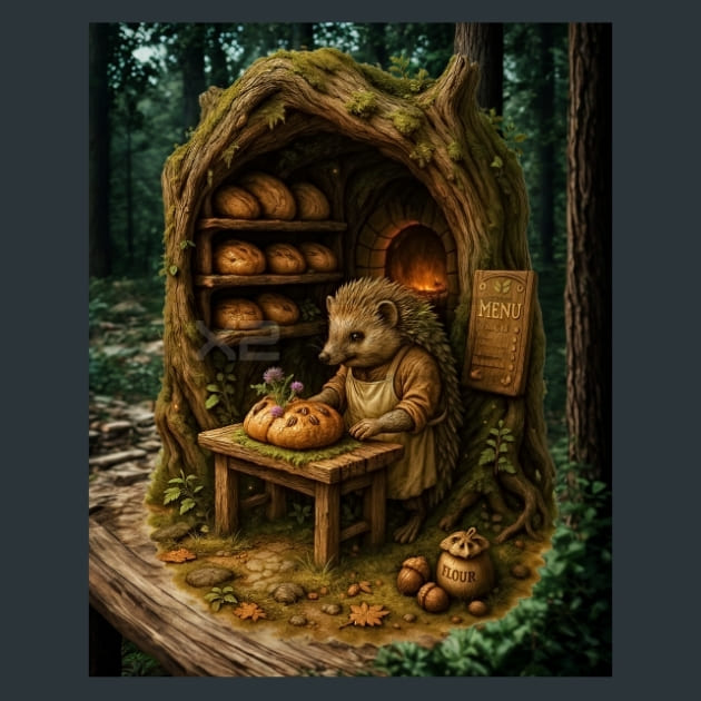 Forest-Bakery-Magical-Forest-metal-prints-posters-mouse-pads