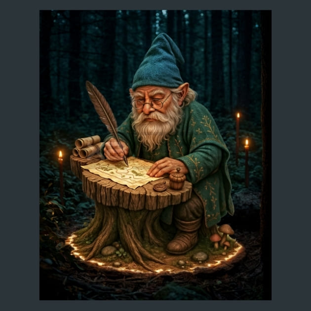 Forest-Gnome-Magical-Forest-metal-prints-posters-mouse-pads