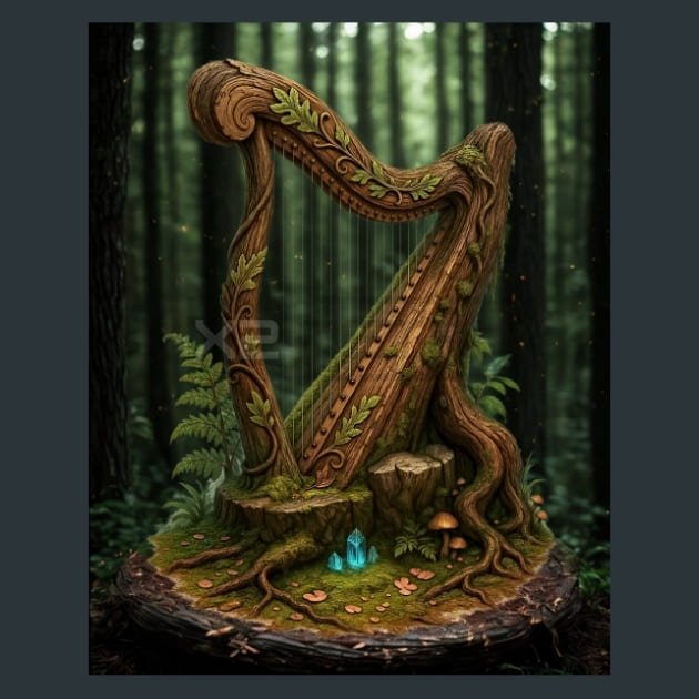 Forest-Musician-Magical-Forest-metal-prints-posters-mouse-pads