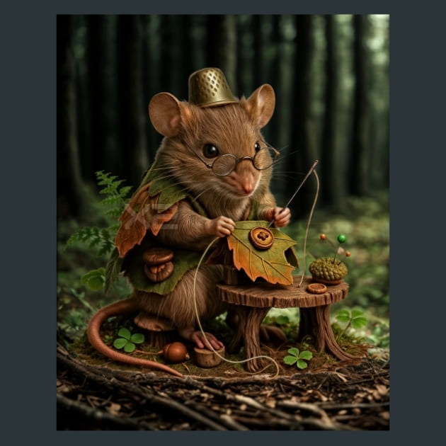 Forest-Tailor-Mouse-Magical-Forest-metal-prints-posters-mouse-pads