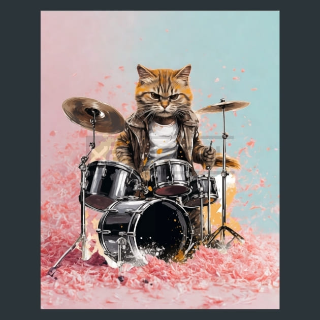 Forest Dancer Cat Metal Wall Art and Desktop Mouse Pad by X2Metal