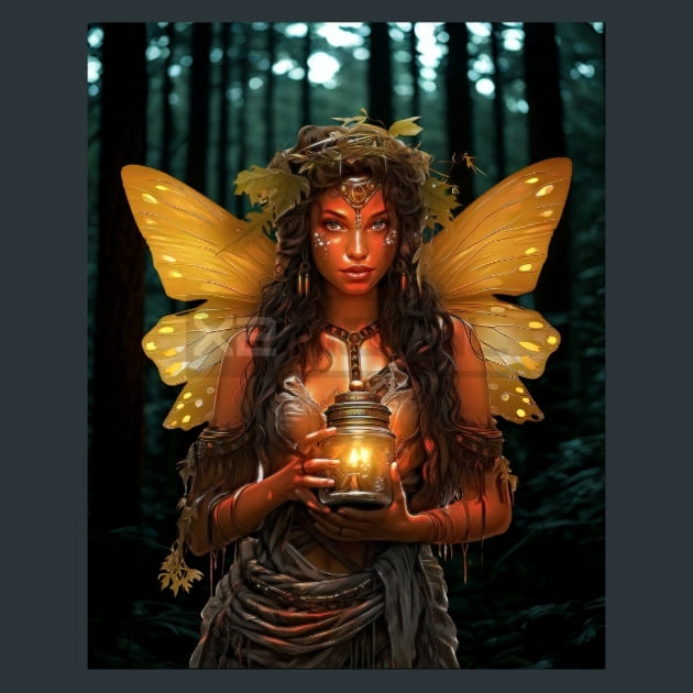 Forest Fairies 1 Metal Wall Art and Desktop Mouse Pad by X2Metal
