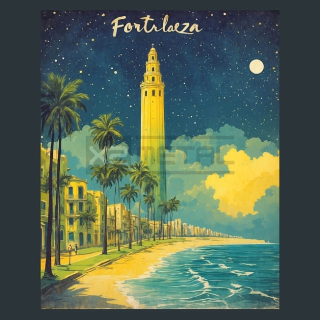 Fortaleza Brazil Metal Wall Art and Desktop Mouse Pad by X2Metal