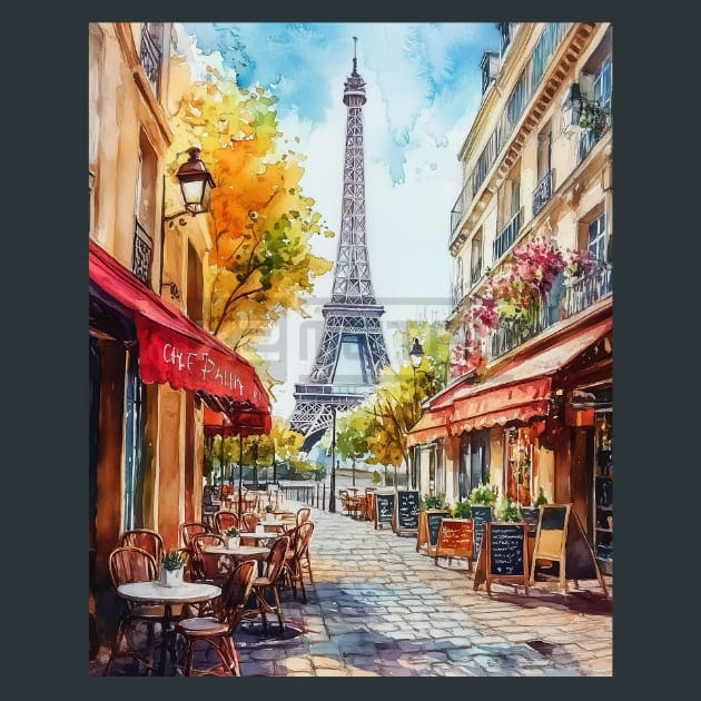 France Eiffel Tower Metal Wall Art and Desktop Mouse Pad by X2Metal