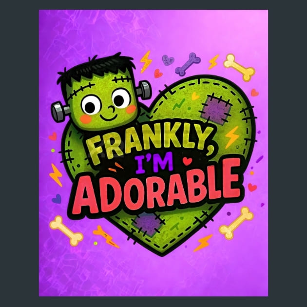 Frankly I m Adorable Metal Wall Art and Desktop Mouse Pad by X2Metal