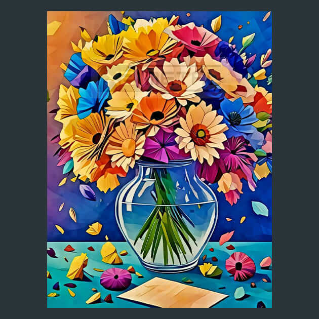 Freshly Cut Flowers Metal Wall Art and Desktop Mouse Pad by X2Metal