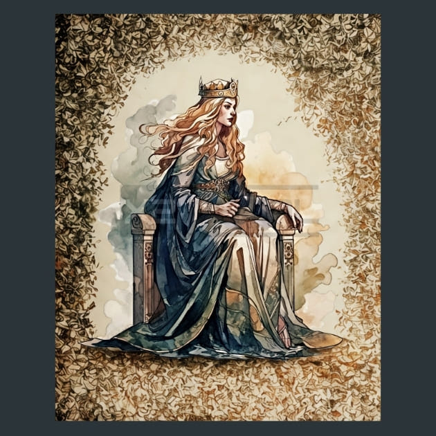 Frigg Mythology Metal Wall Art and Desktop Mouse Pad by X2Metal