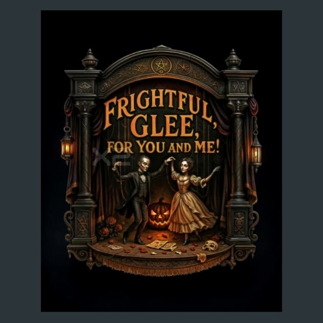 Frightful Glee for You and Me Metal Wall Art and Desktop Mouse Pad by X2Metal