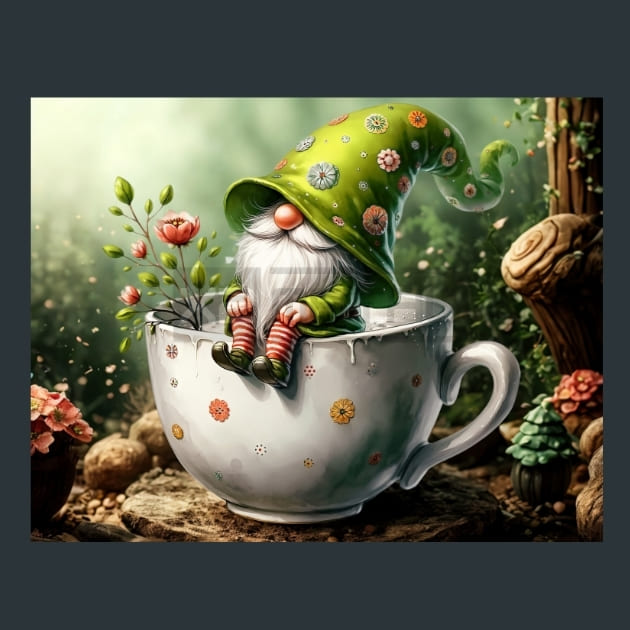 Funny Spring Gnomes 03 Metal Wall Art and Desktop Mouse Pad by X2Metal