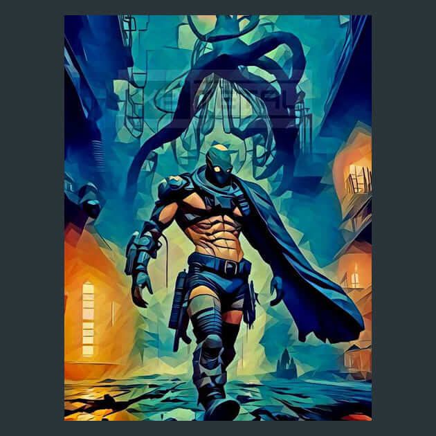 Galactic Gladiator Metal Prints