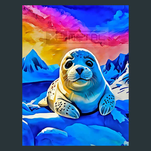 Galaxy Glow Seal Metal Wall Art and Desktop Mouse Pad by X2Metal