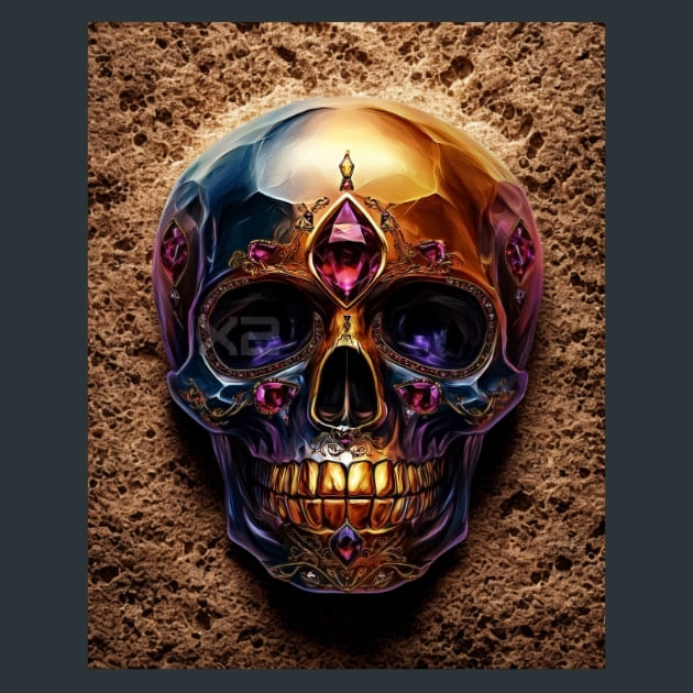 Gemencrustedsugarskull – Metal Print &amp; Mouse Pad | ChromaLuxe | Made in Iowa USA