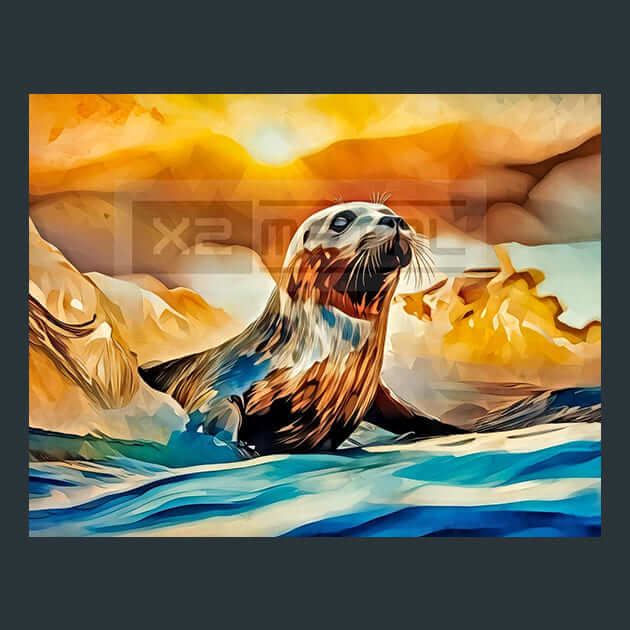Gentle Seal – Metal Print &amp; Mouse Pad | ChromaLuxe | Made in Iowa USA