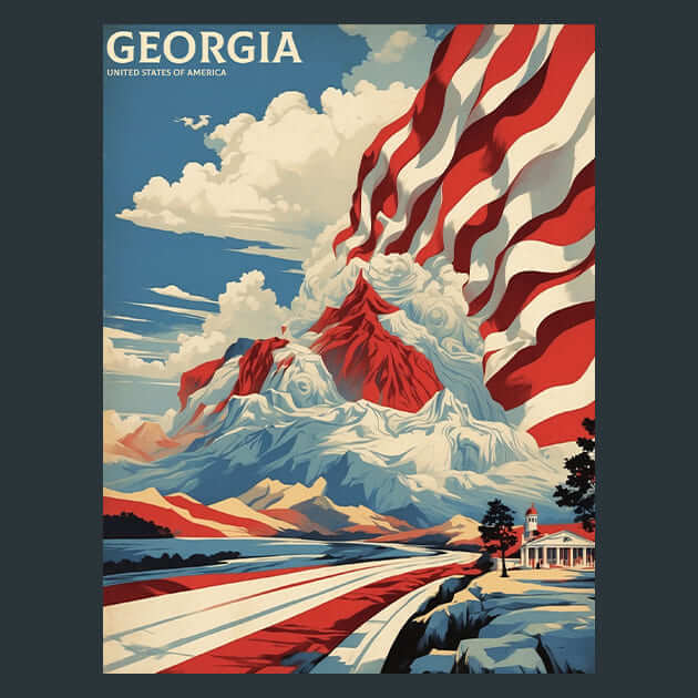 Georgia Metal Wall Art and Desktop Mouse Pad by X2Metal