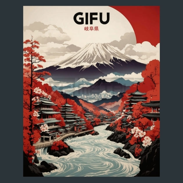 Gifu Japan 2 Metal Wall Art and Desktop Mouse Pad by X2Metal