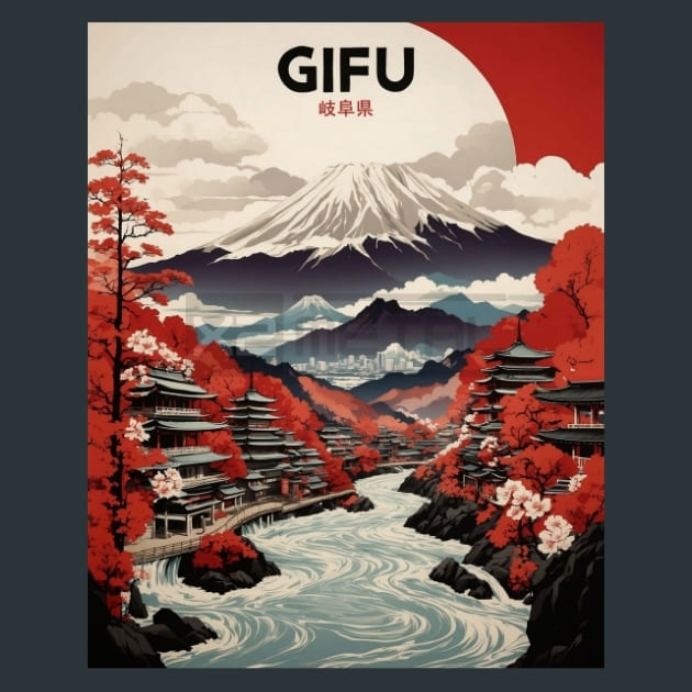 Gifu Japan 2 Metal Wall Art and Desktop Mouse Pad by X2Metal