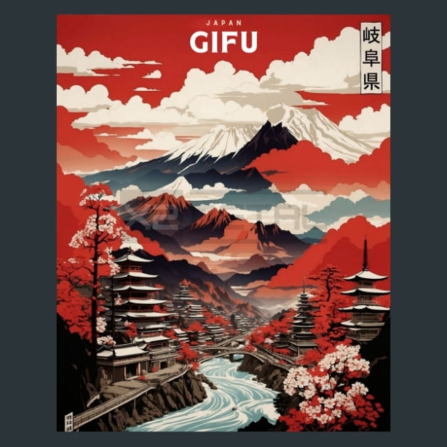 Gifu Japan Metal Wall Art and Desktop Mouse Pad by X2Metal
