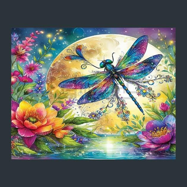 Gilded Dragonfly Metal Wall Art and Desktop Mouse Pad by X2Metal