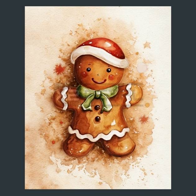 Gingerbread Joy 11 Metal Wall Art and Desktop Mouse Pad by X2Metal