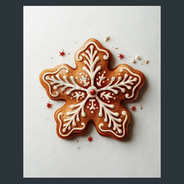 Gingerbread Joy 25 Metal Wall Art and Desktop Mouse Pad by X2Metal