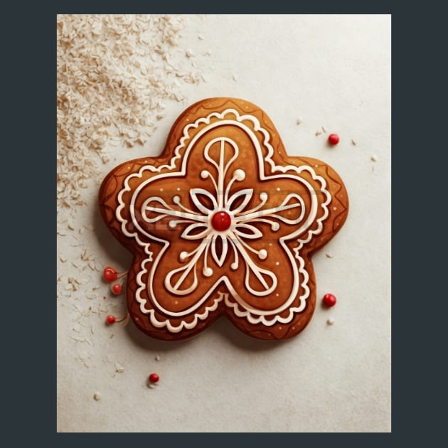 Gingerbread Joy 26 Metal Wall Art and Desktop Mouse Pad by X2Metal