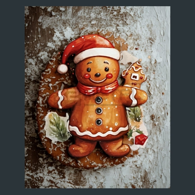 Gingerbread Joy Metal Prints, Posters &amp; Mousepads