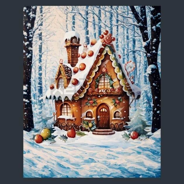 Gingerbread Joy 35 Metal Wall Art and Desktop Mouse Pad by X2Metal