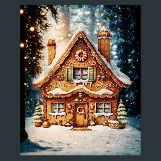 Gingerbread Joy 39 Metal Wall Art and Desktop Mouse Pad by X2Metal